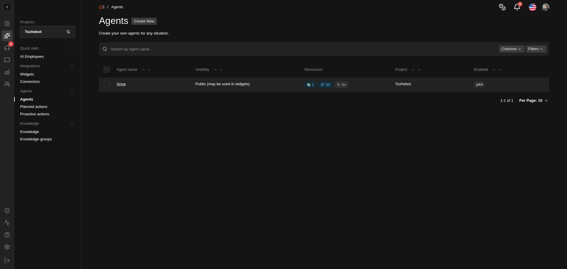 3.7. Agent setup